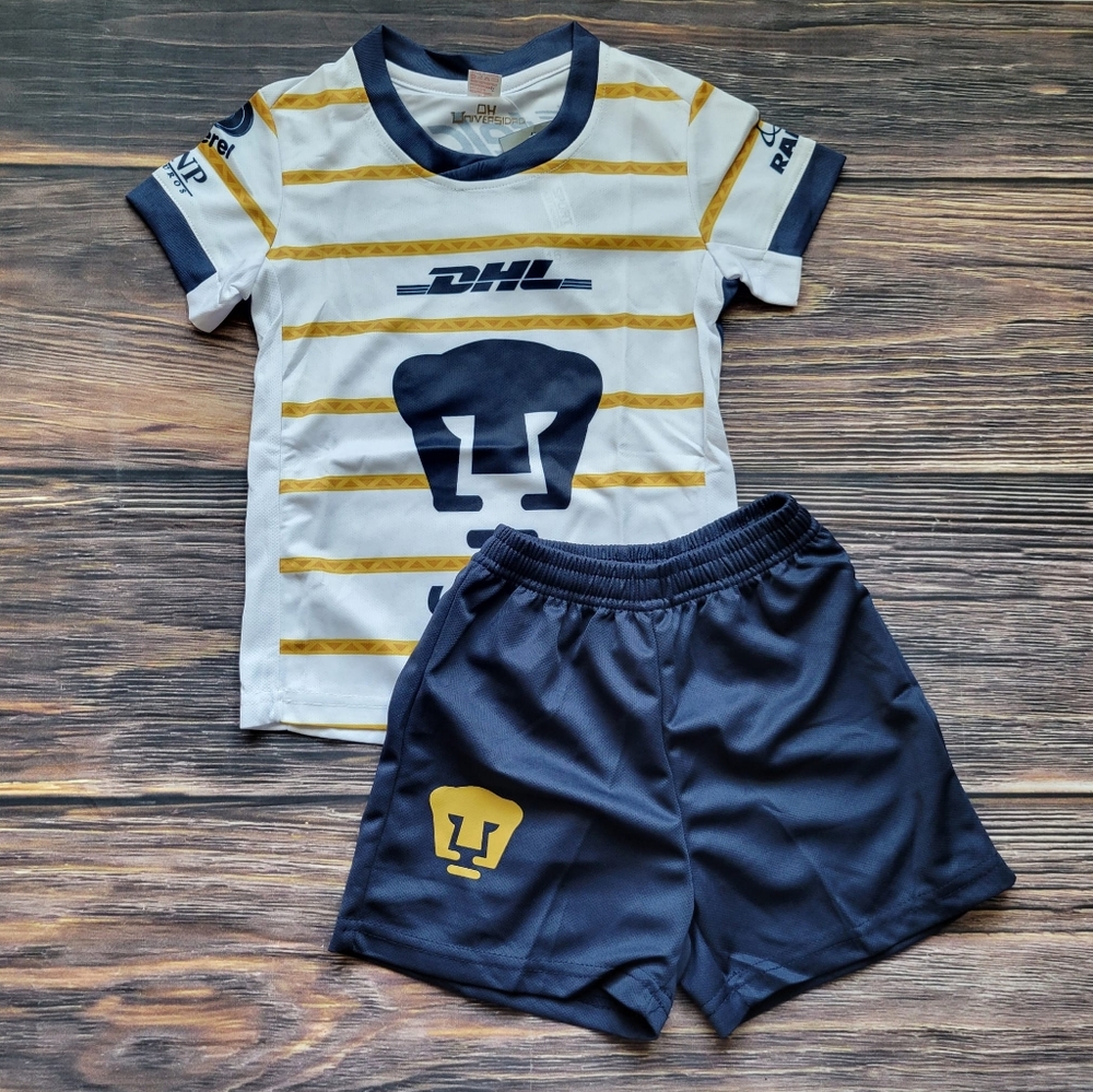 Pumas unam kid's soccer Jersey and shorts